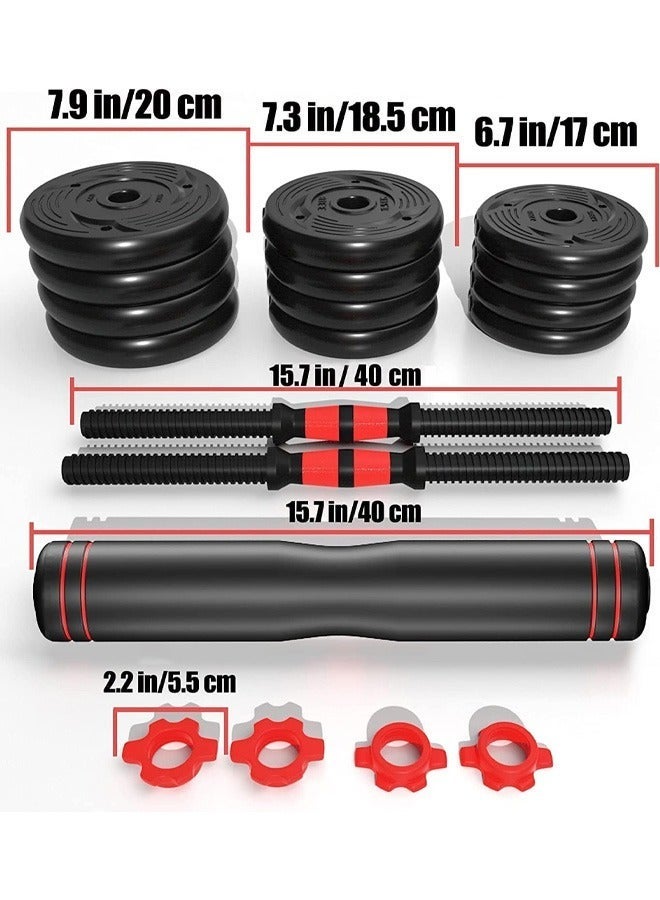 Fitness World Adjustable Dumbbell Set 50kg, Adjustable Dumbbell Set, Pair of Lightweight Dumbbells for Home Gym Equipment for Women and Men - Image 4